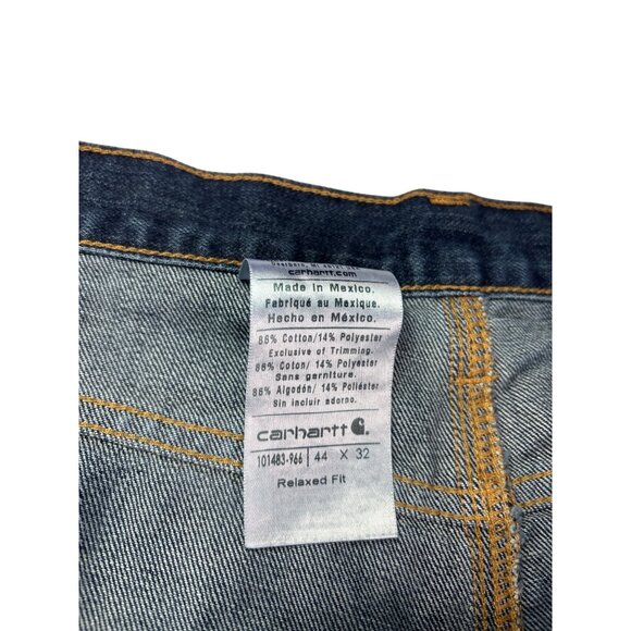 Carhartt Mens Relaxed Fit Jeans Size 44x32 Cotton Polyester Blend Denim - Picture 4 of 4
